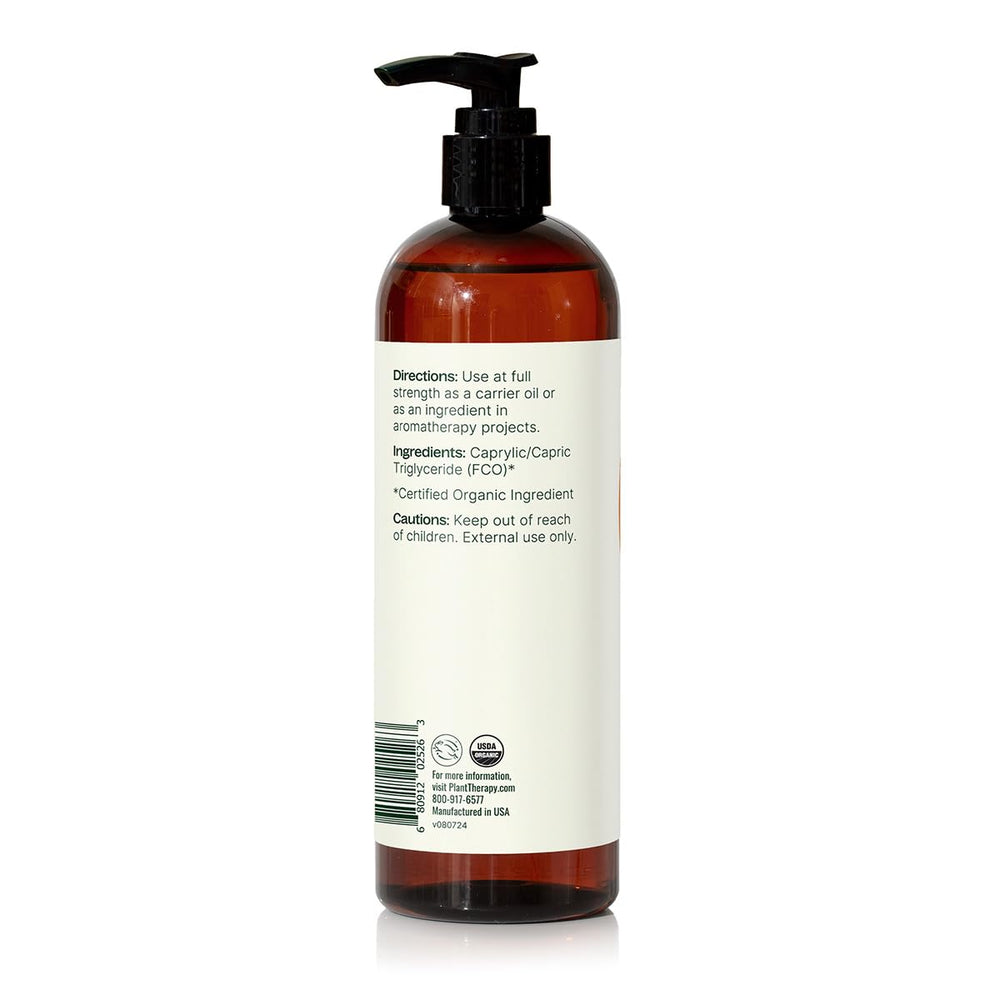 Plant Therapy Organic Fractionated Coconut Oil supports daily skincare routines.