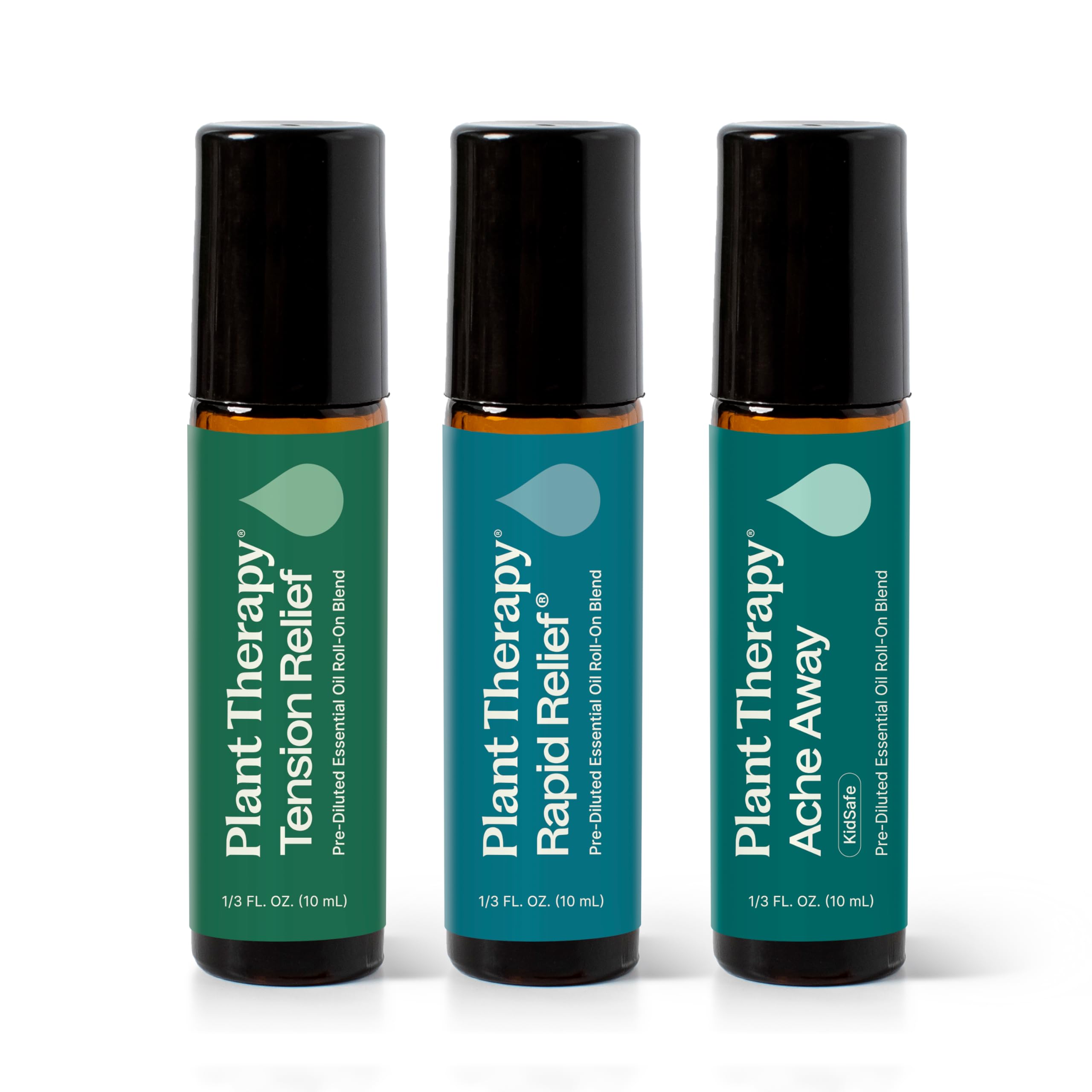 Plant Therapy Pain Support Ache Away roll-on bottle for targeted comfort on joints.