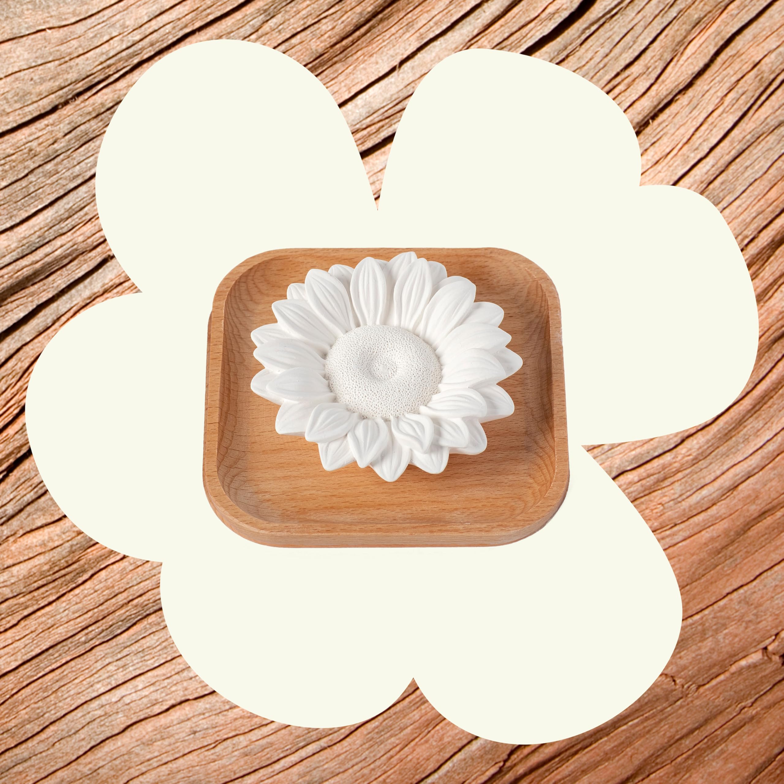 Plant Therapy Passive Sunflower Diffuser with plaster top for timeless style.