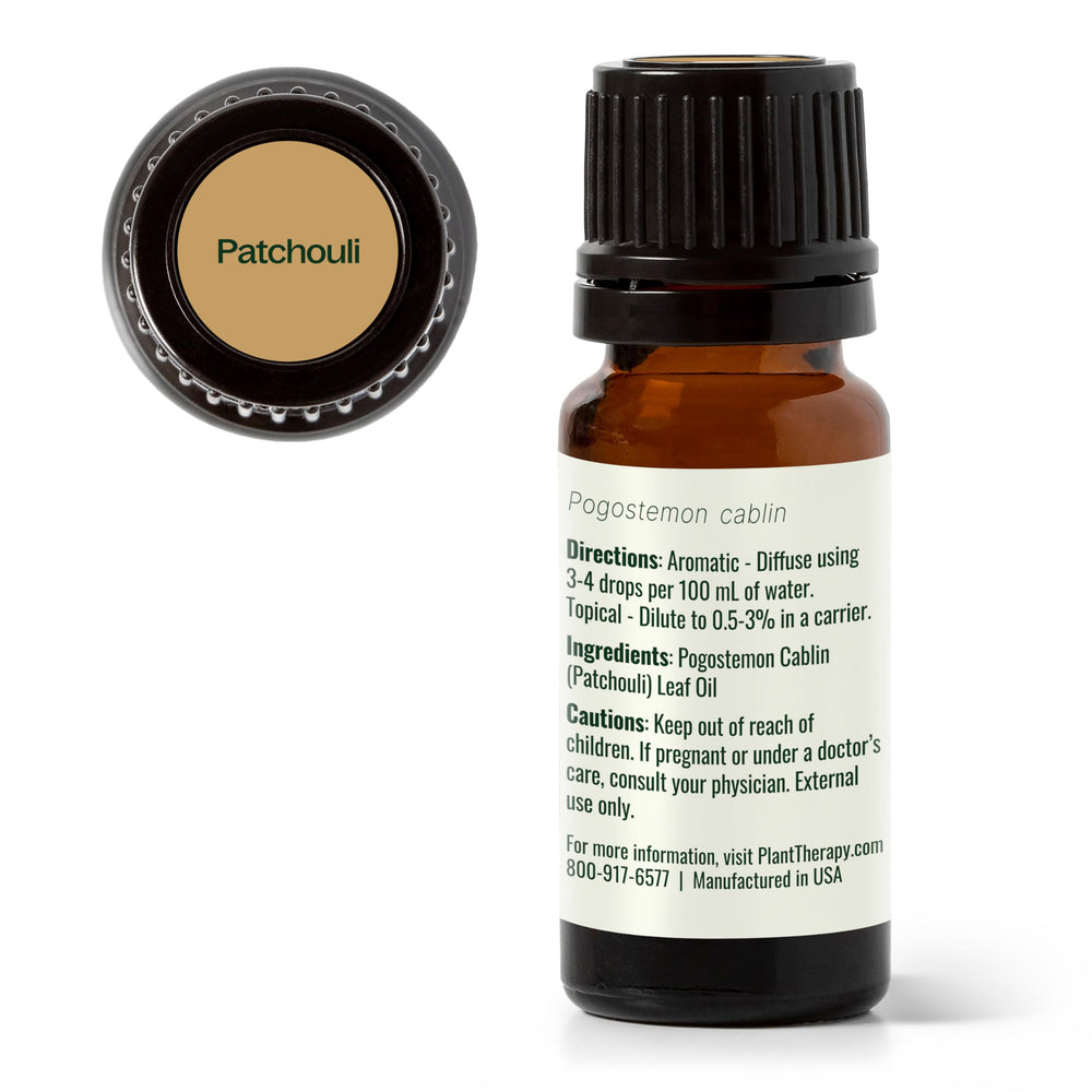 Plant Therapy Patchouli oil GC-MS report confirms batch quality through third-party testing.