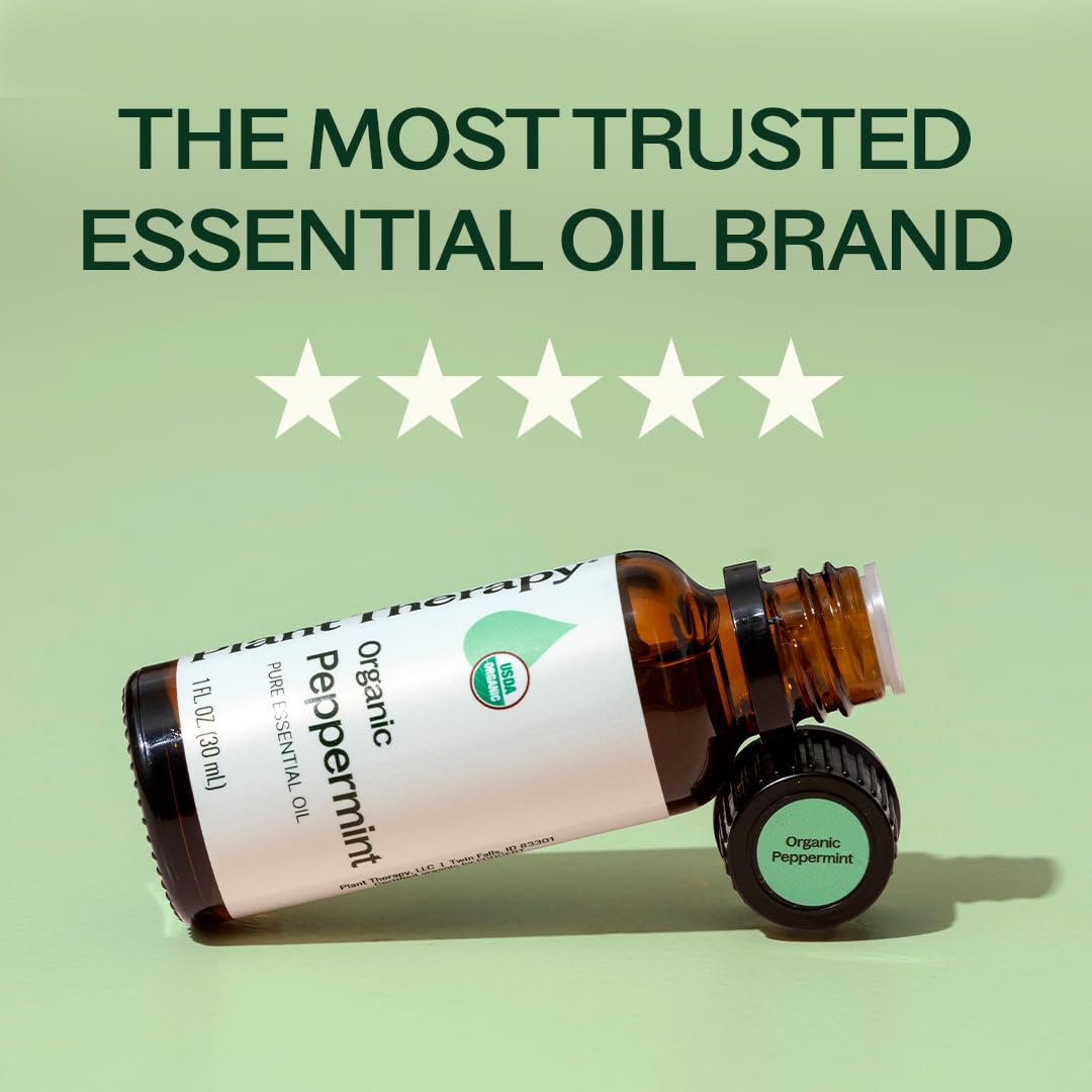 Plant Therapy peppermint oil diffuser emits a cool, energizing scent.