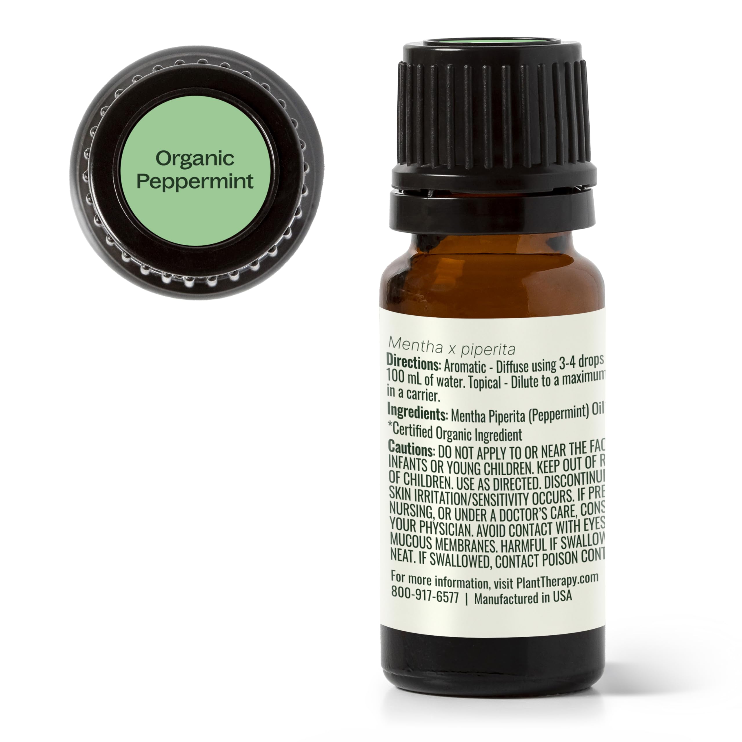Plant Therapy peppermint oil massage blends well with carrier oils.
