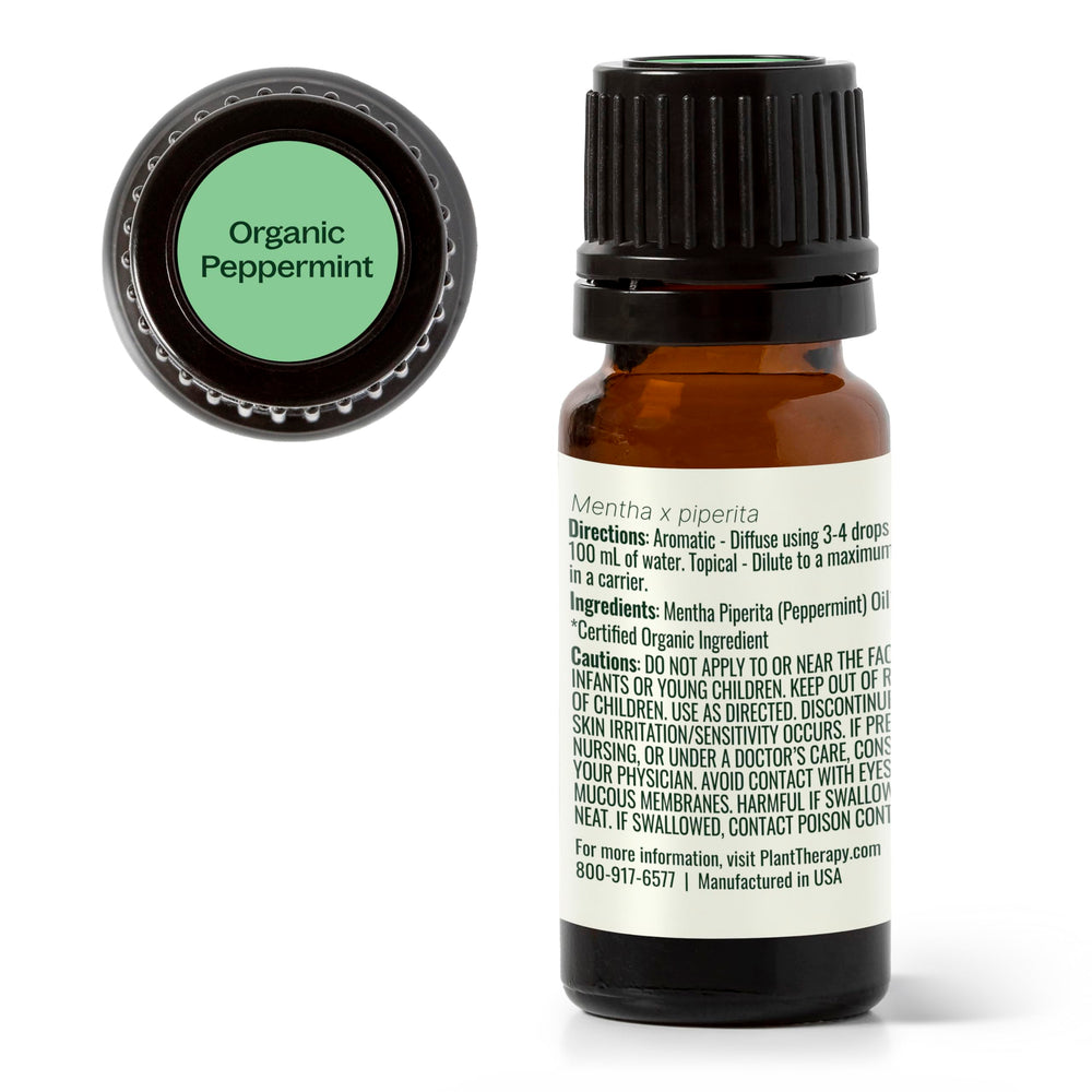 Plant Therapy peppermint oil massage blends well with carrier oils.