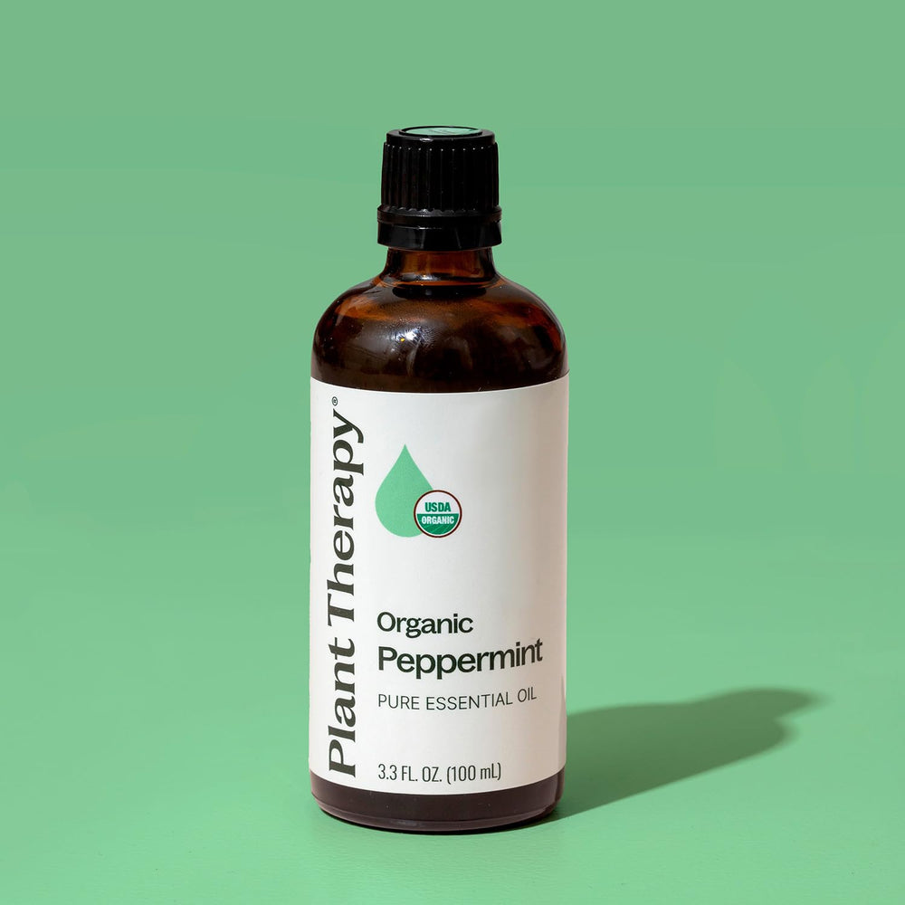 Plant Therapy peppermint oil applied to skin for refreshing care