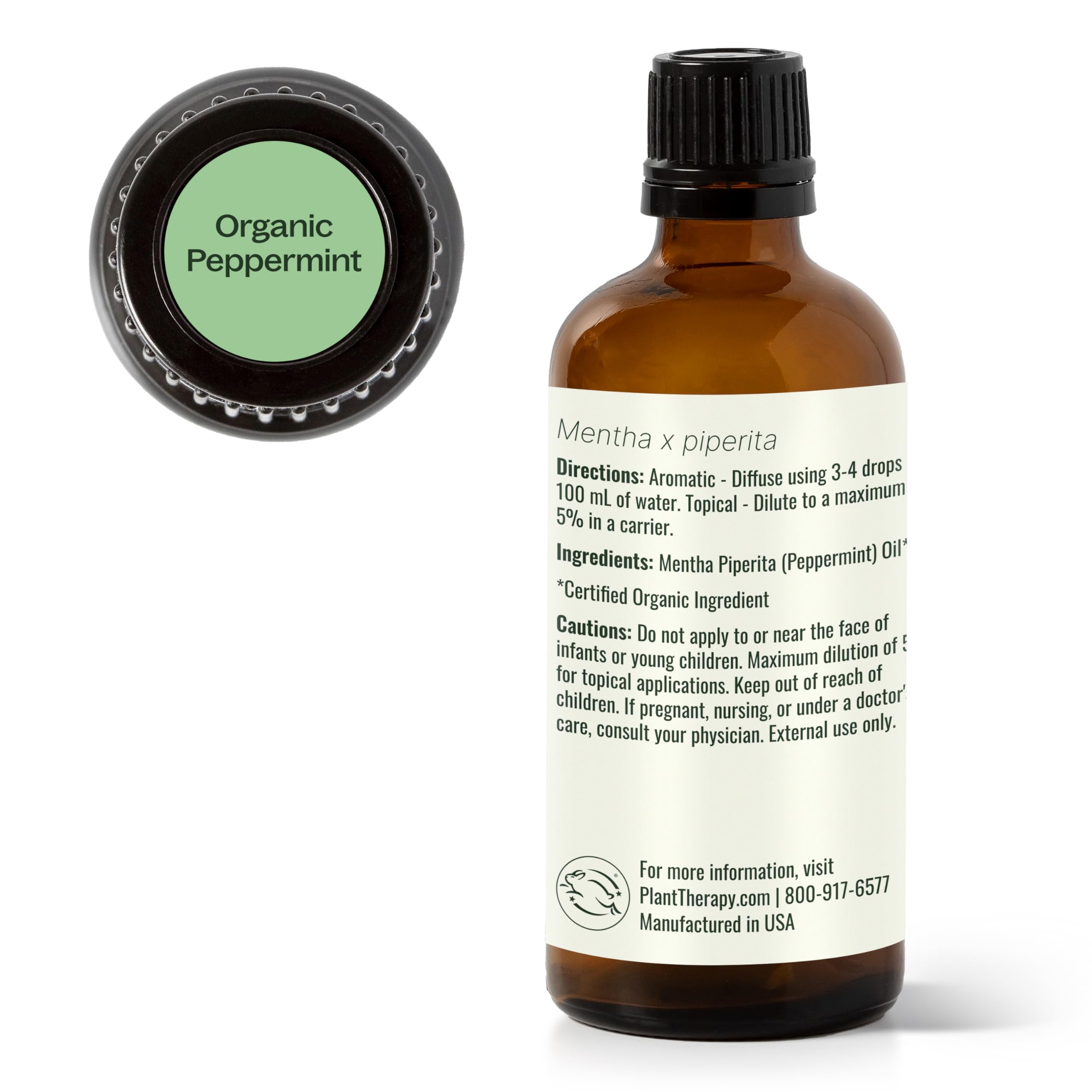 Plant Therapy peppermint oil blended with carrier oil for skin care
