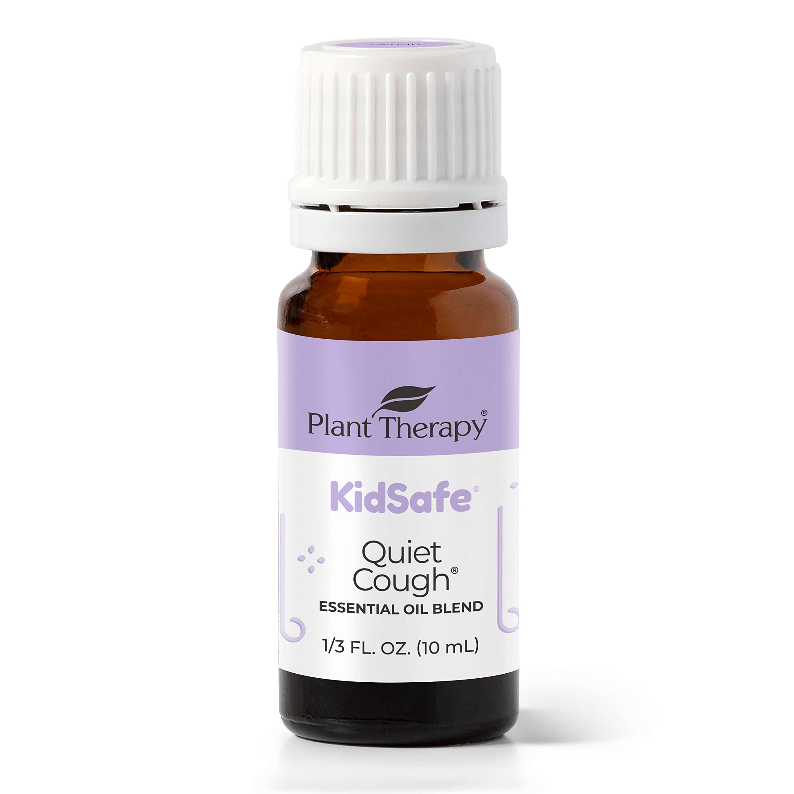 Plant Therapy Quiet Cough KidSafe bottle front for on-the-go respiratory comfort.