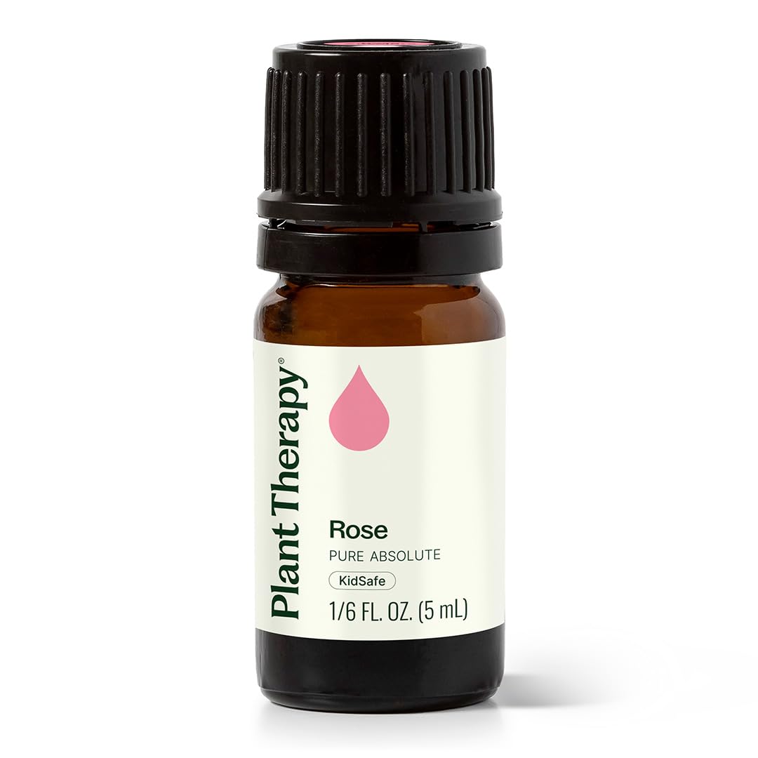 Plant Therapy Rose Absolute bottle for calming diffusion and aromatherapy rituals.