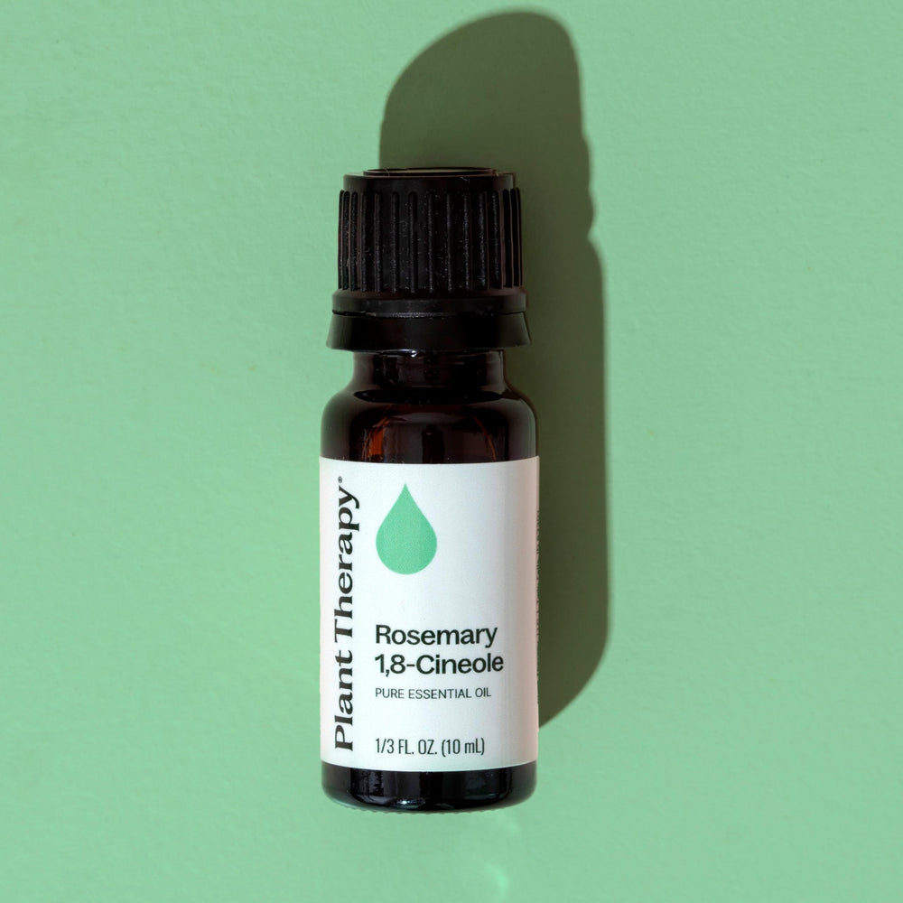 Aromatherapy session with Plant Therapy rosemary oil for mood and focus.