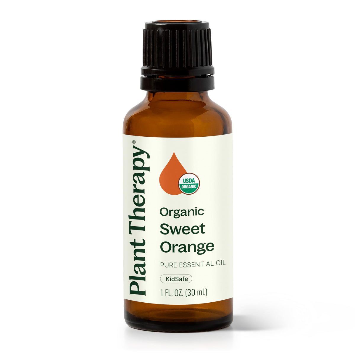 Plant Therapy Sweet Orange bottle pour cap for easy diffusion and use