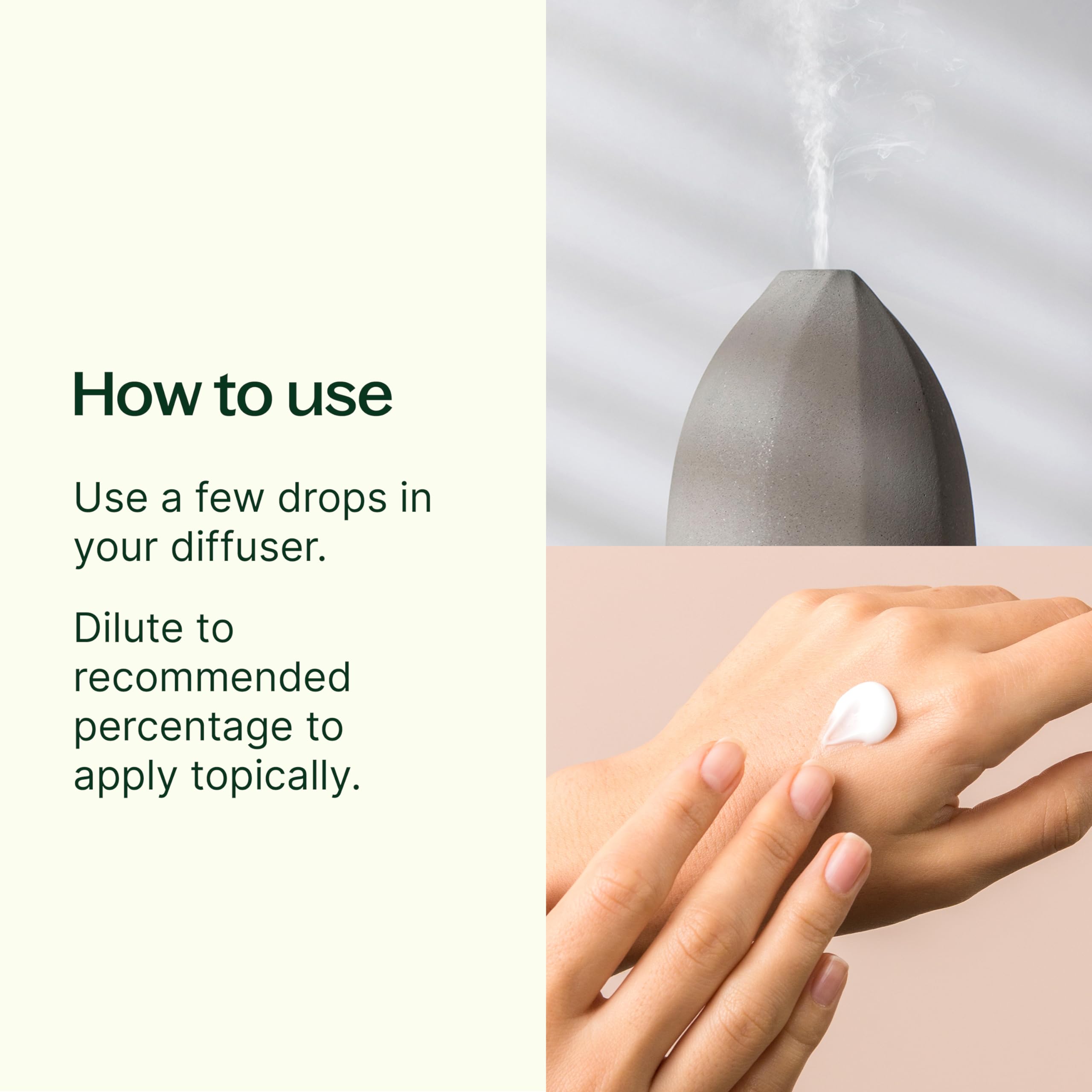 Plant Therapy tea tree oil bottle for skin cleansing and household use.