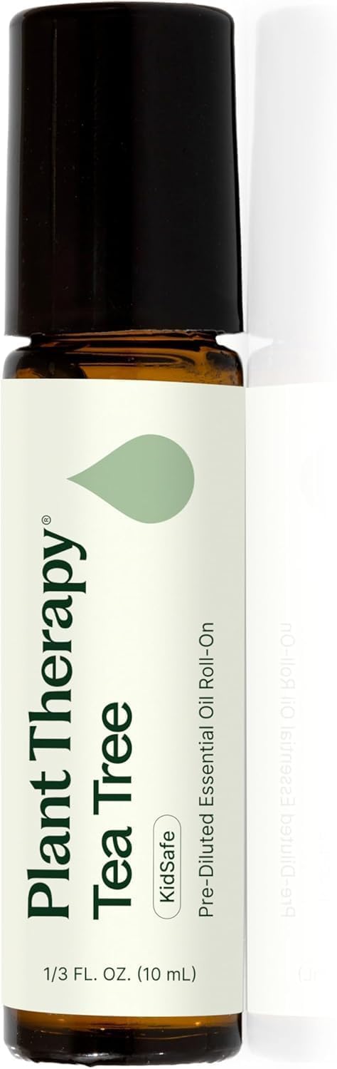 Plant Therapy Tea Tree Roll-On bottle for convenient spot application.