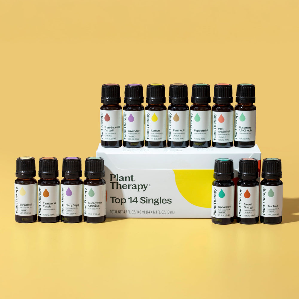 Plant Therapy Tea Tree bottle for purifying diffusions and versatile topical care.