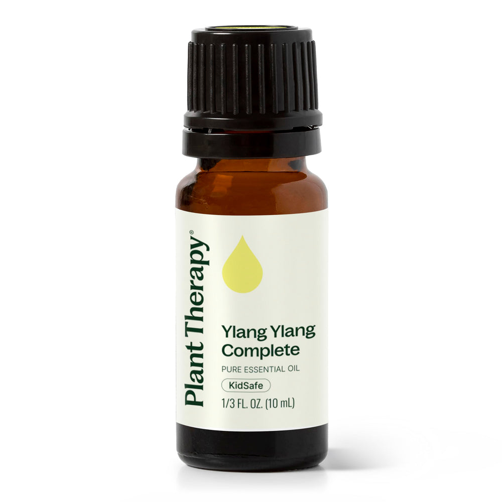 Plant Therapy Ylang Ylang Complete oil bottle for pure aroma and mood support.
