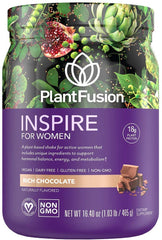 PlantFusion Inspire bottle with chocolate flavor for workouts and daily energy.