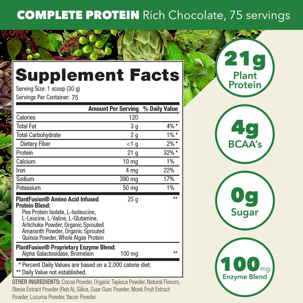 PlantFusion protein scoop showing serving size for easy mixing.