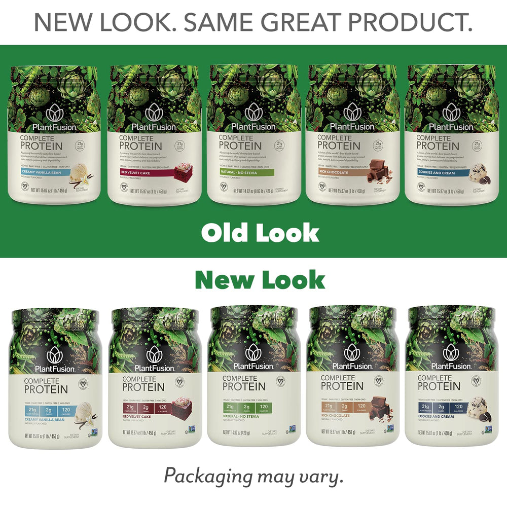 PlantFusion cGMP and third-party testing badge on packaging.