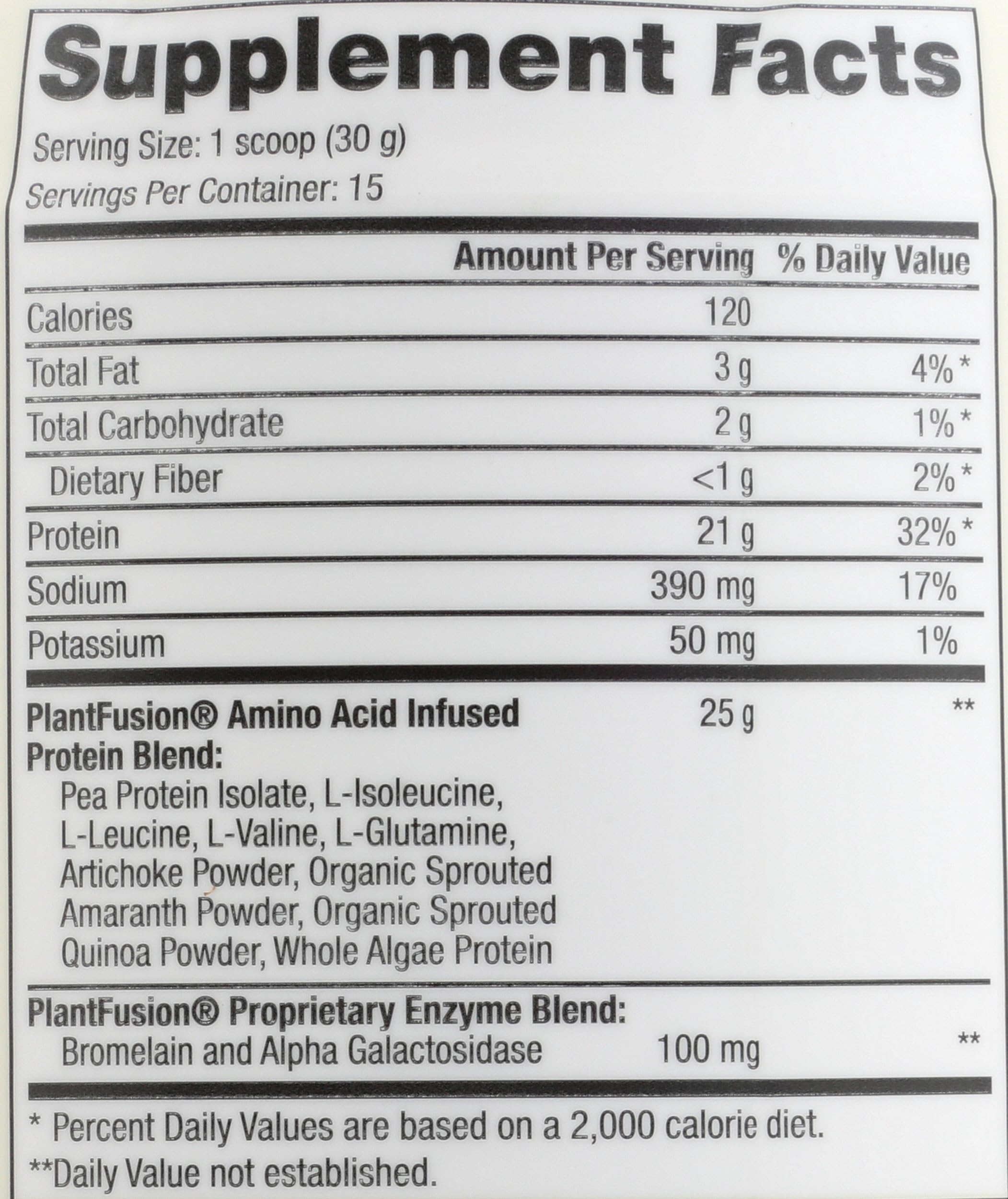 Close-up of PlantFusion vanilla bean powder with a smooth texture.