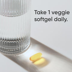 Plantgel capsules closeup with non-GMO tapioca casing.
