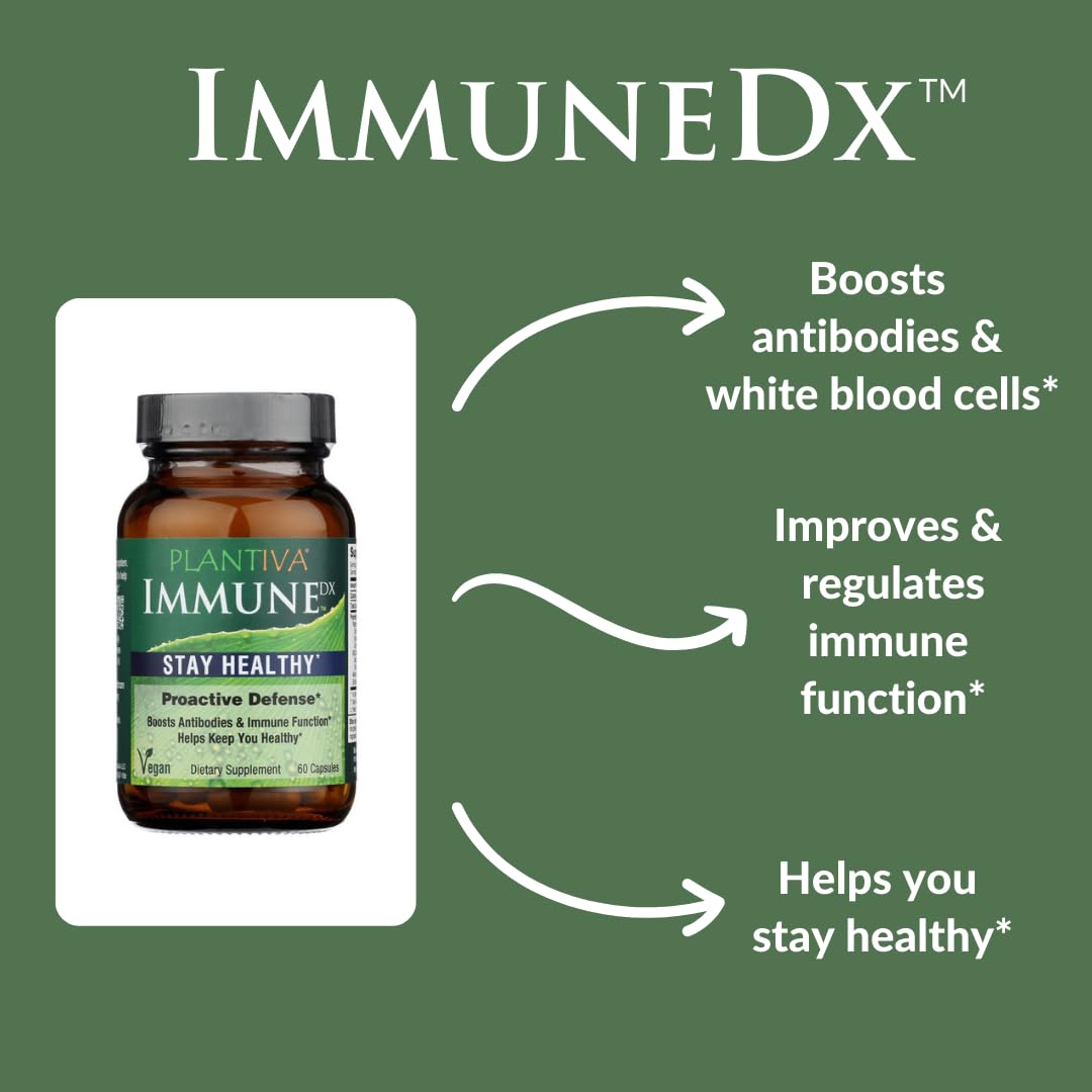 ImmuneDx ingredients echinacea and ginseng for balanced support.