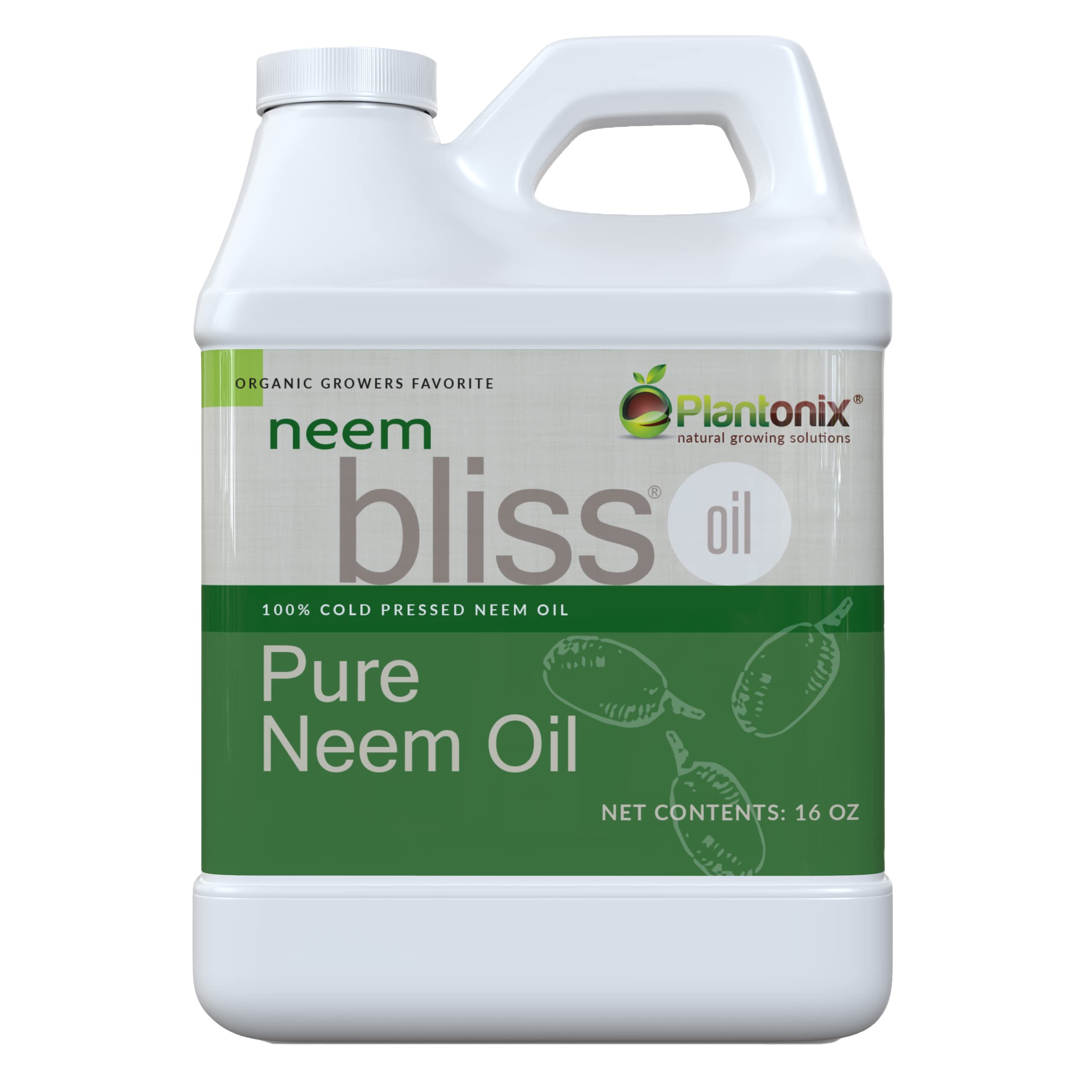Plantonix Neem Bliss bottle close-up, pure neem oil ideal for hair care and skin hydration.