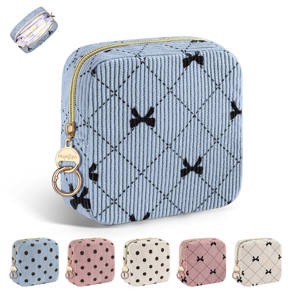 Playexen bolsa periodo de pana azul para llevar en el bolso