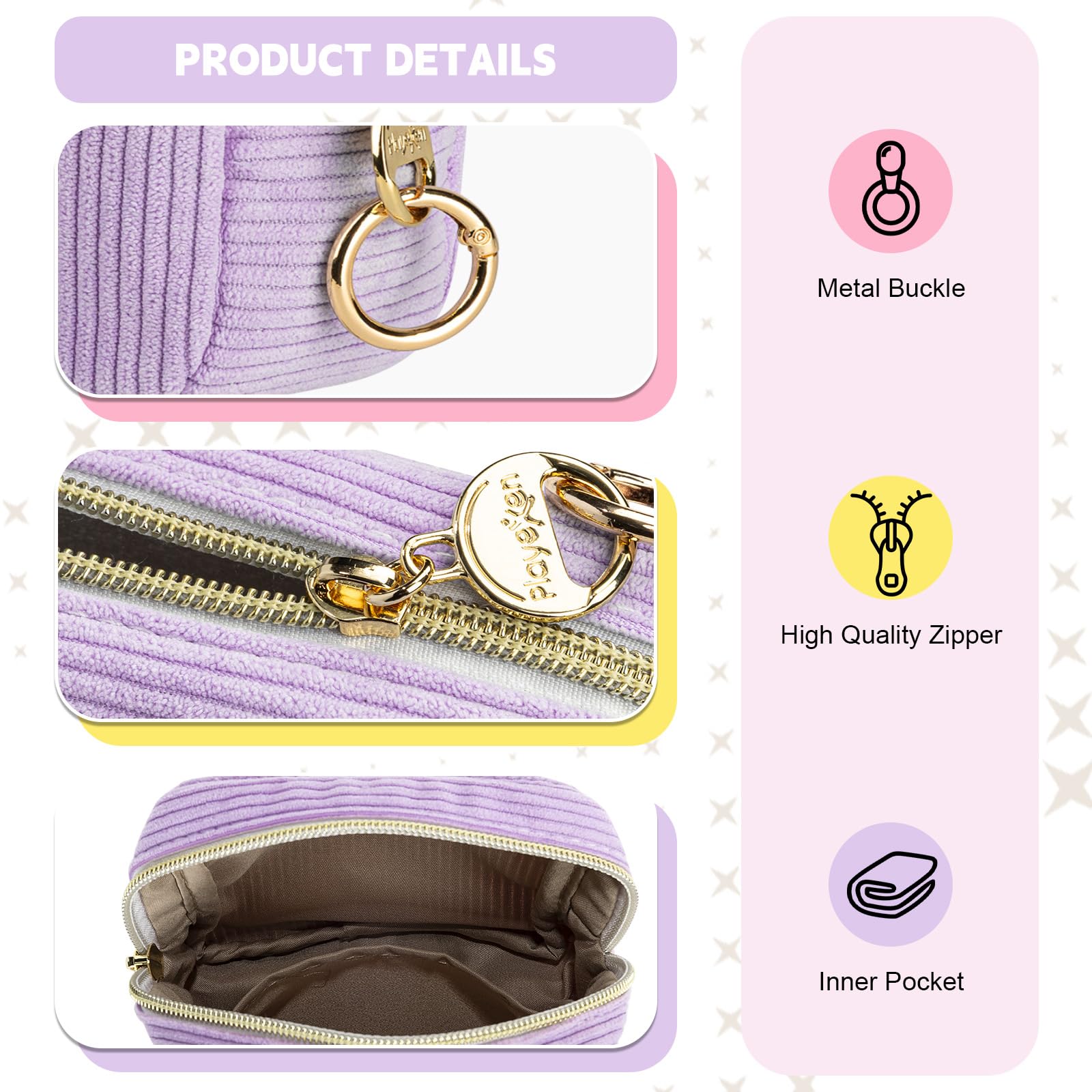 Playexen period bag compact blue pouch beside a purse for travel.