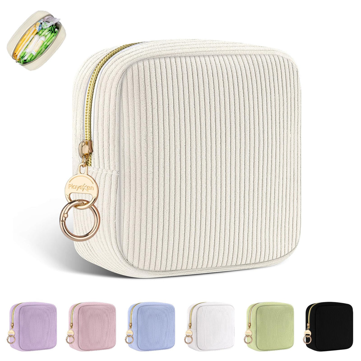 Playexen period bag with corduroy outer design for discreet daily carry.