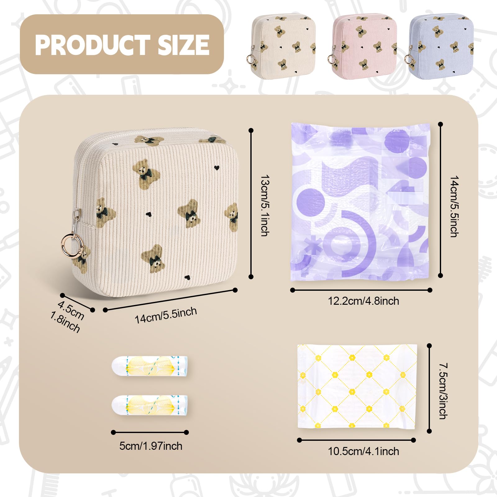 Playexen period bag opened to reveal inner pockets for organization.