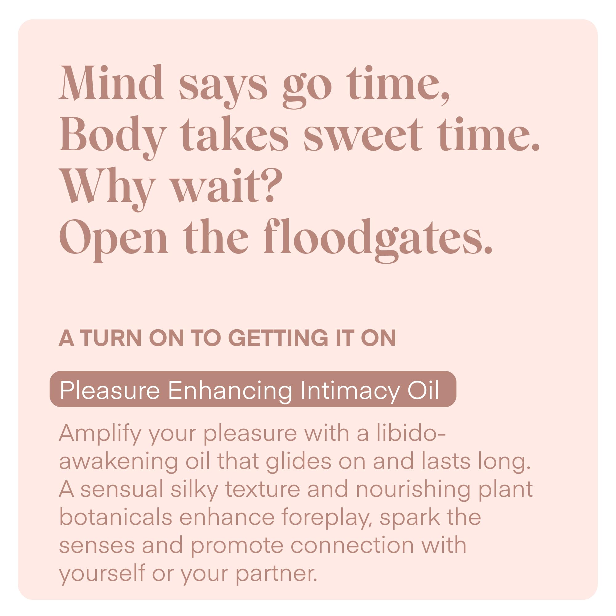 Playground Mood Maker Intimacy Oil being poured to show even distribution and hydration.