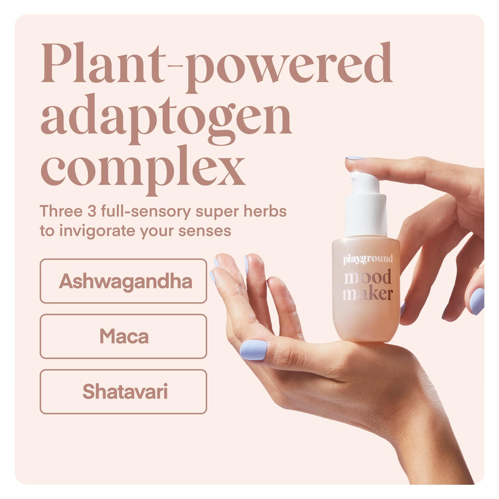 Playground Mood Maker Intimacy Oil texture-application shows silky slip.