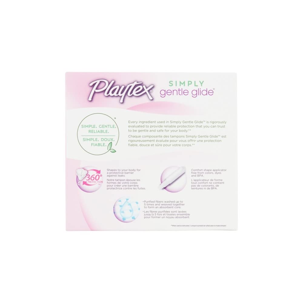Playtex Gentle Glide 360 tampon provides reliable leak protection with 360 coverage.