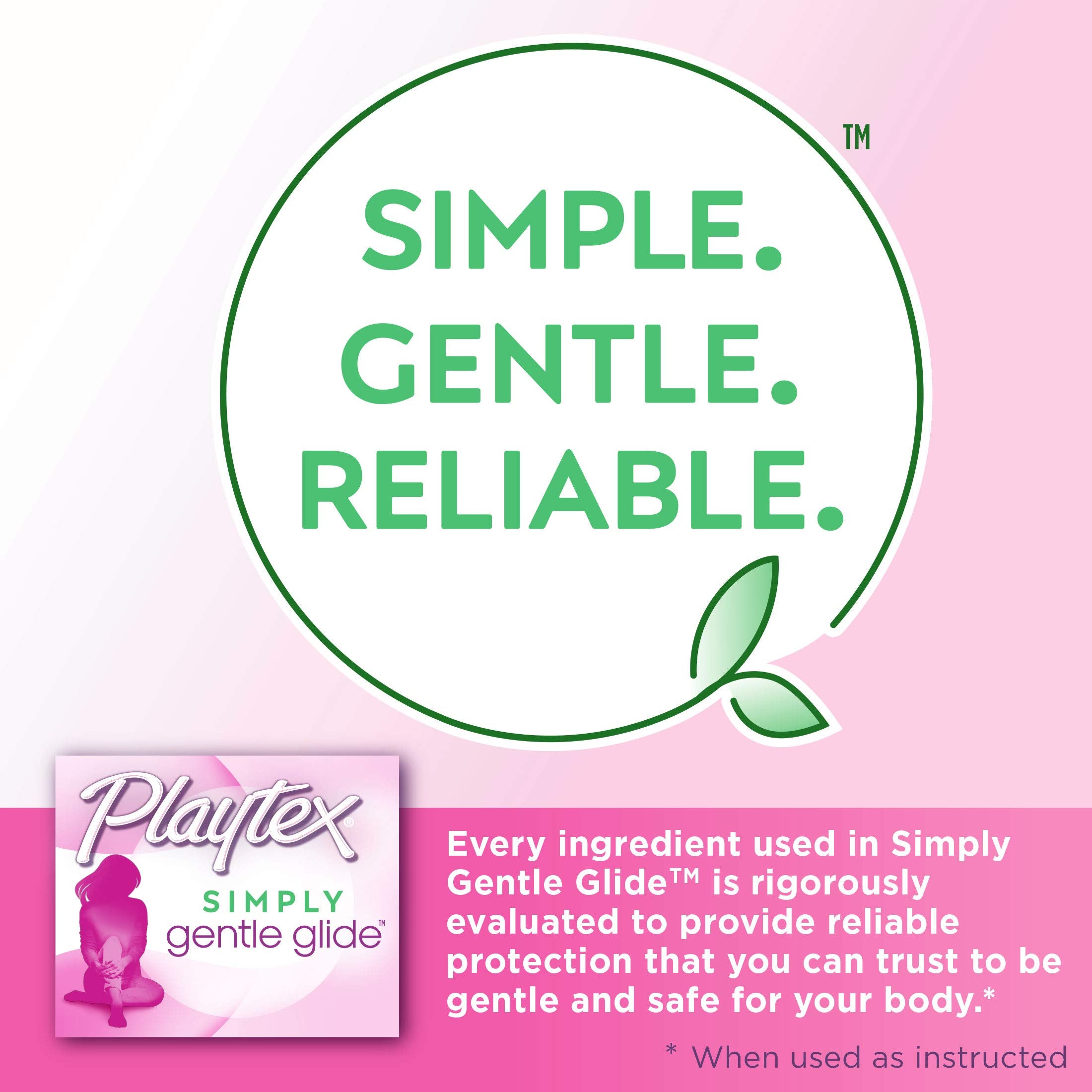 Playtex Simply Gentle Glide value packs offer flexible count options.