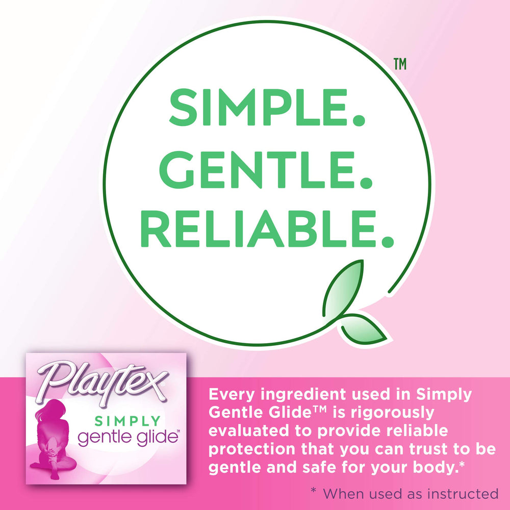 Playtex Simply Gentle Glide value packs offer flexible count options.