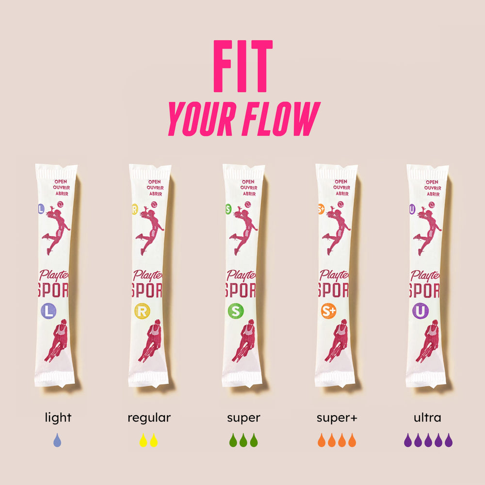 Playtex Sport active-lifestyle use during workouts and daily routines.