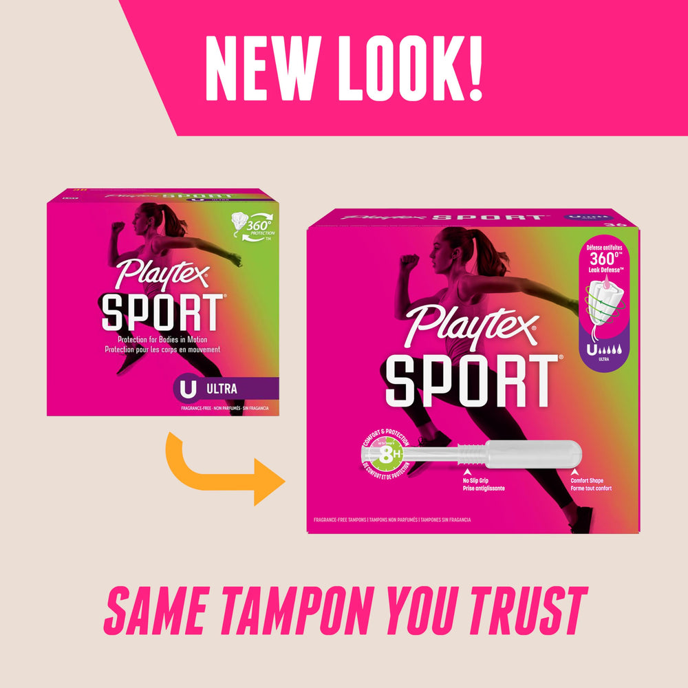 Playtex Sport Comfort Shape Applicator for precise placement.