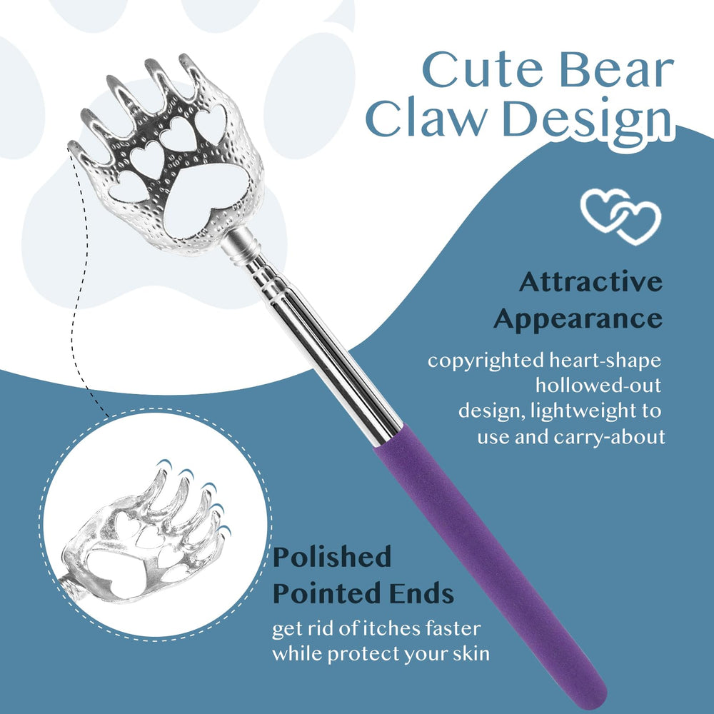Plazuria Bear Claw back scratcher black extended reach for versatile use
