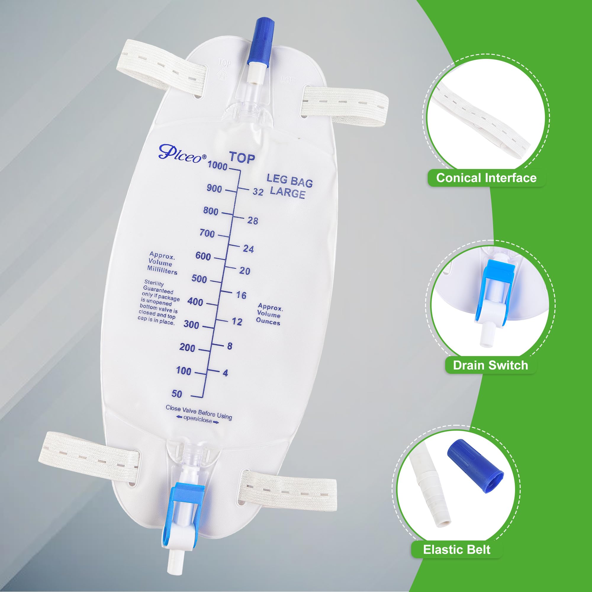 Plceo Easy Flip Drain enables quick, spill-free emptying.
