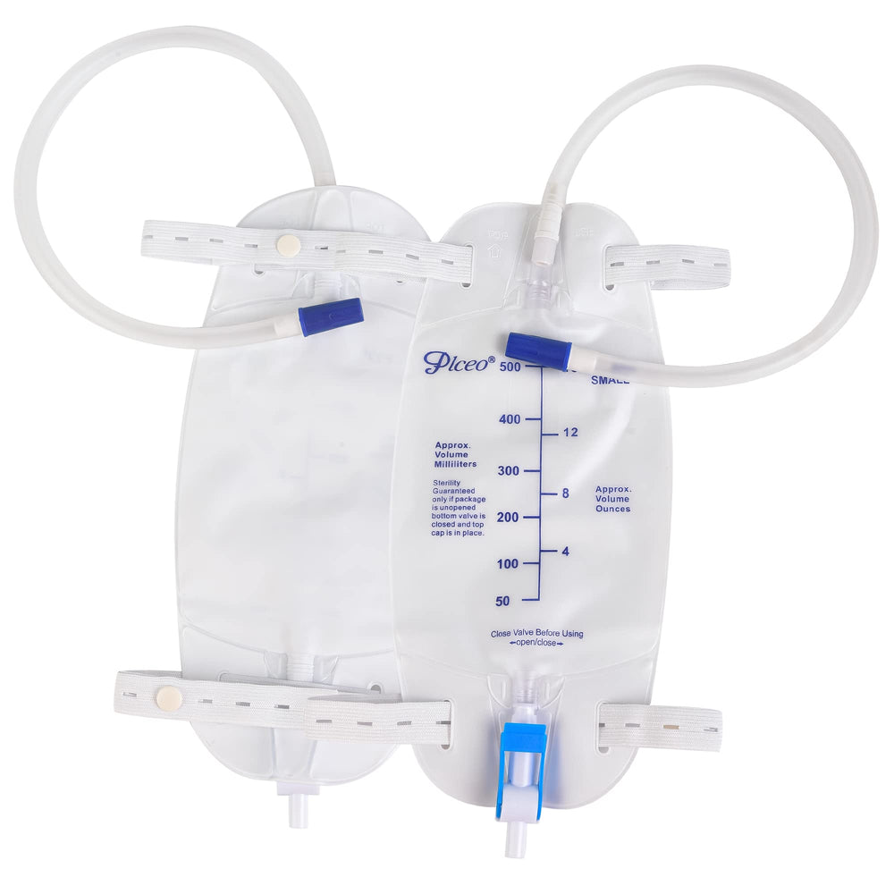 plceo Easy-Tap Leg Bag 18-inch tubing for flexible drainage.