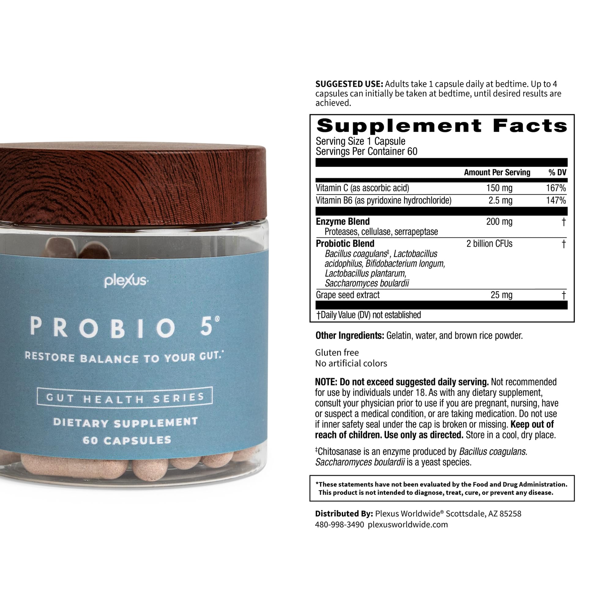 Plexus ProBio 5 pantry-ready bottle for easy storage and routine
