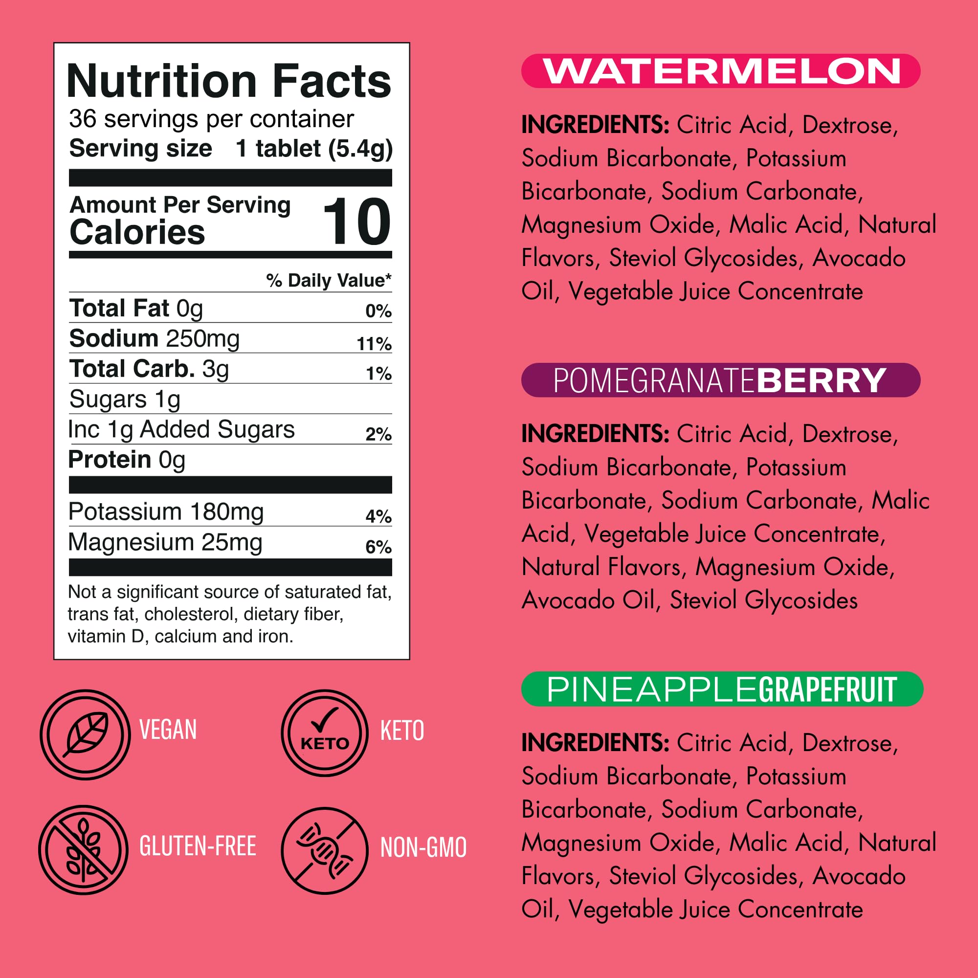 Plink Pomegranate Berry flavor in a glass offers a fruity hydration twist.