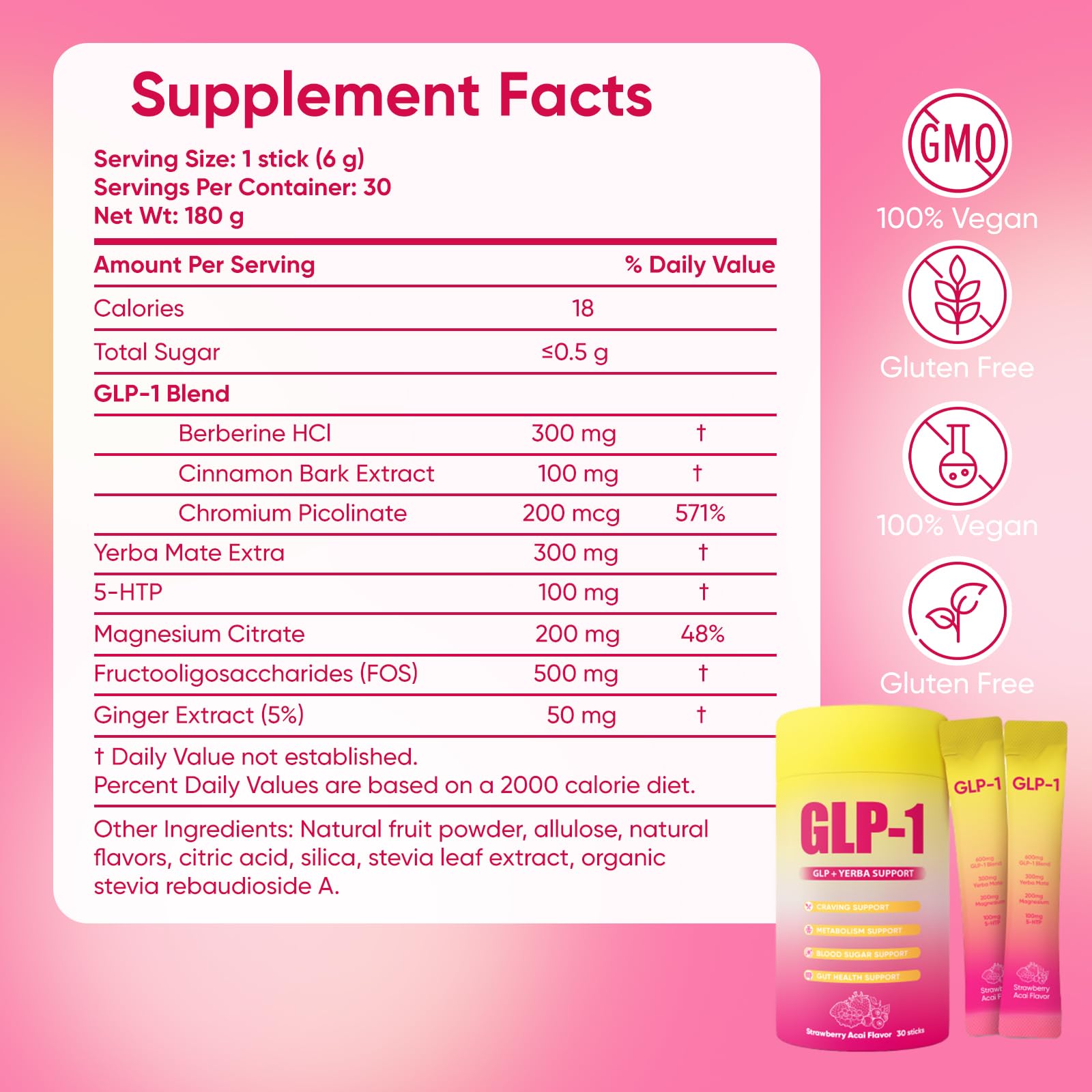 PlocoXe GLP-1 drink mix sachet with yerba mate for on the go refreshment.
