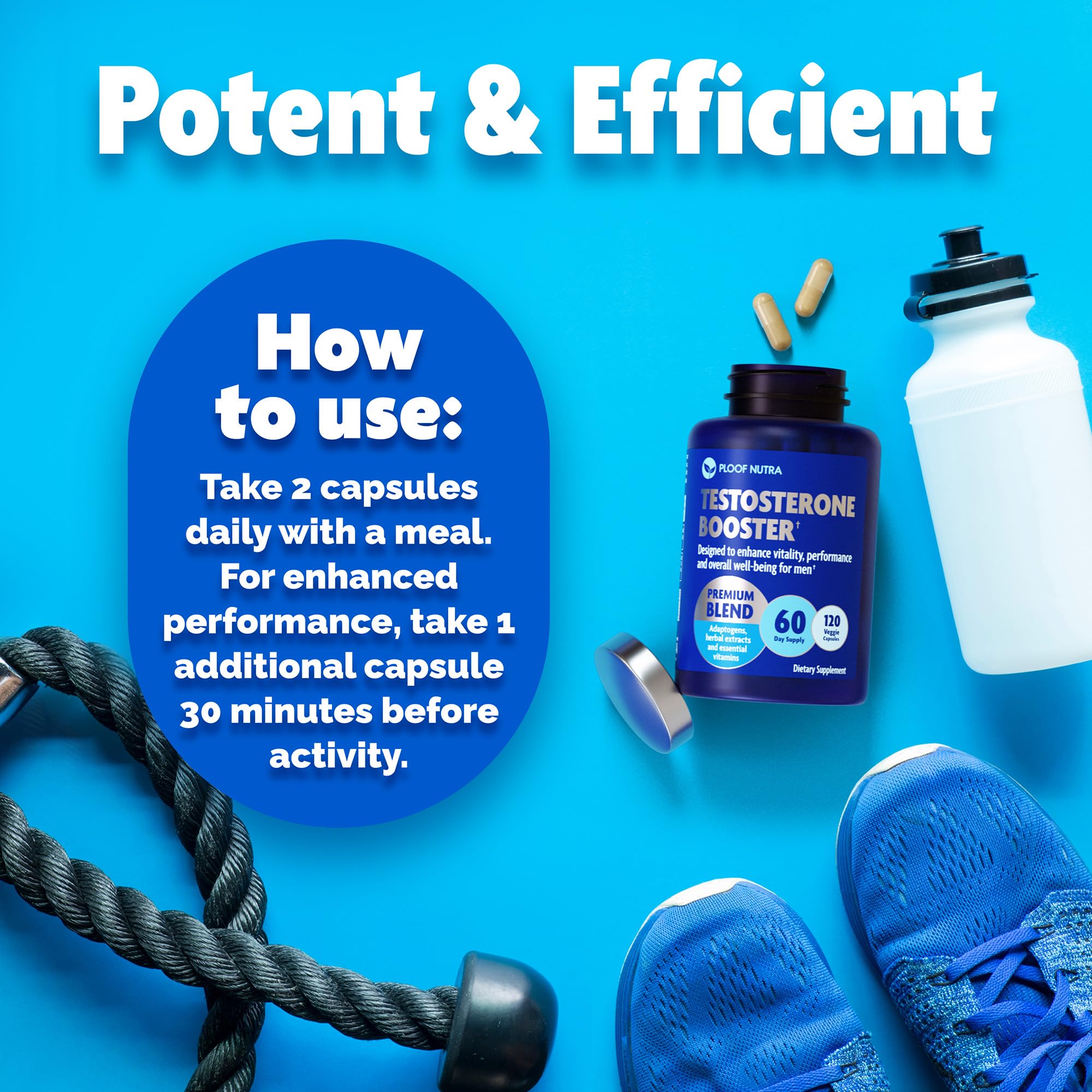 PLOOF Nutra packaging closeup confirms quality and vegan-friendly formulation.