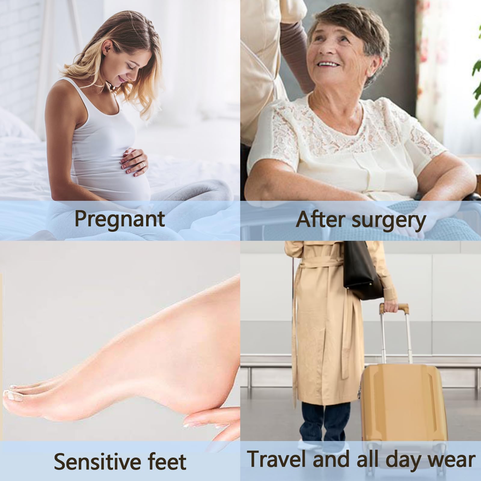 Plus MD diabetic socks non-binding-top close-up shows easy slip-on wear.