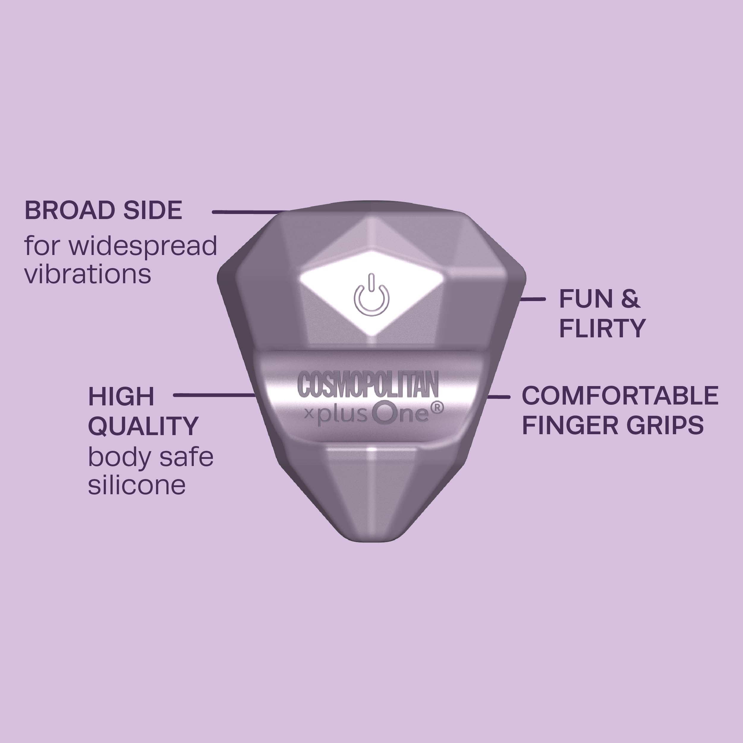 PlusOne ergonomic design enhances targeted clitoral stimulation and comfort.