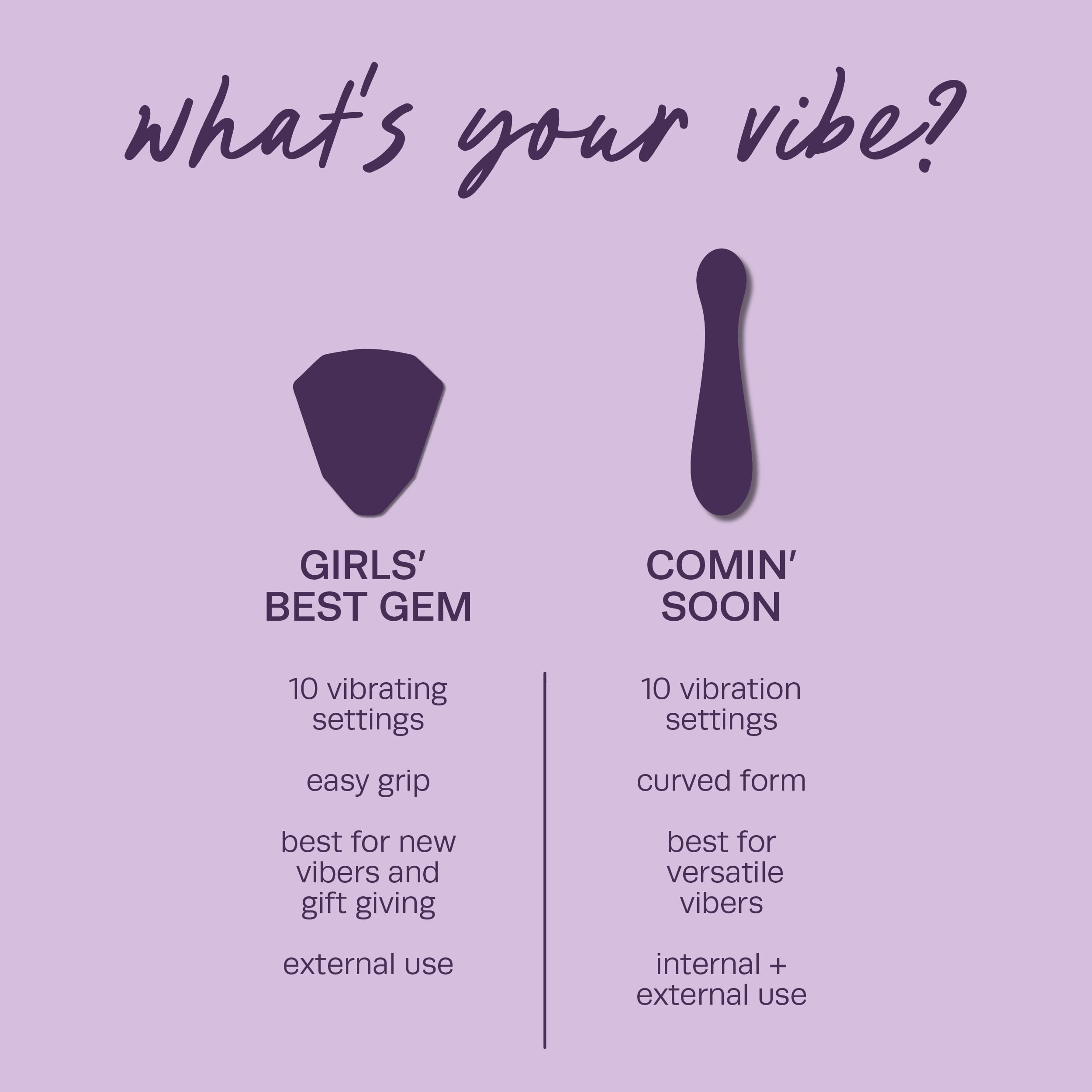 PlusOne ten vibration settings provide varied textures for exploration.