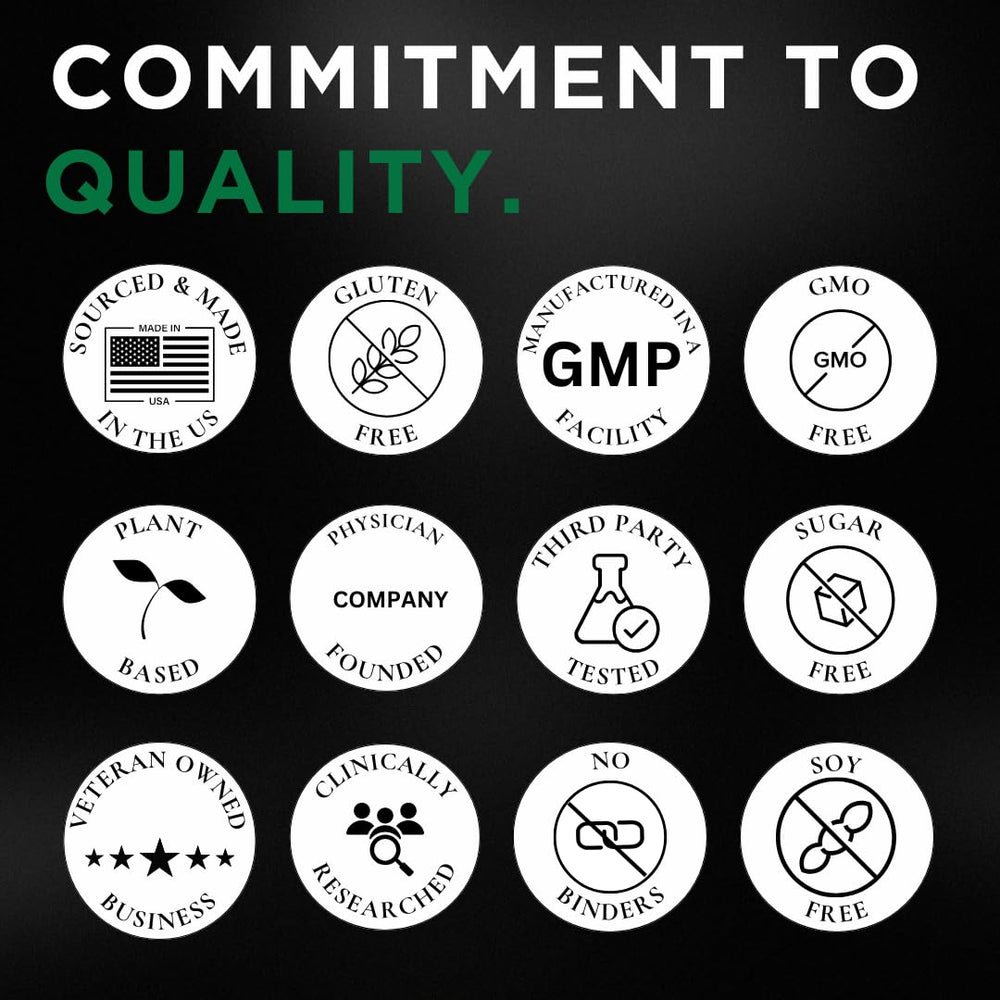 Plus+Ultra TestPlus lab-testing badge and bottle emphasizing purity and testing