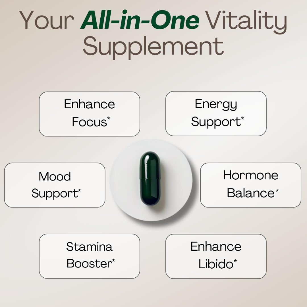 Plus+Ultra Ashwagandha capsules highlight adaptogenic support for stress resilience.