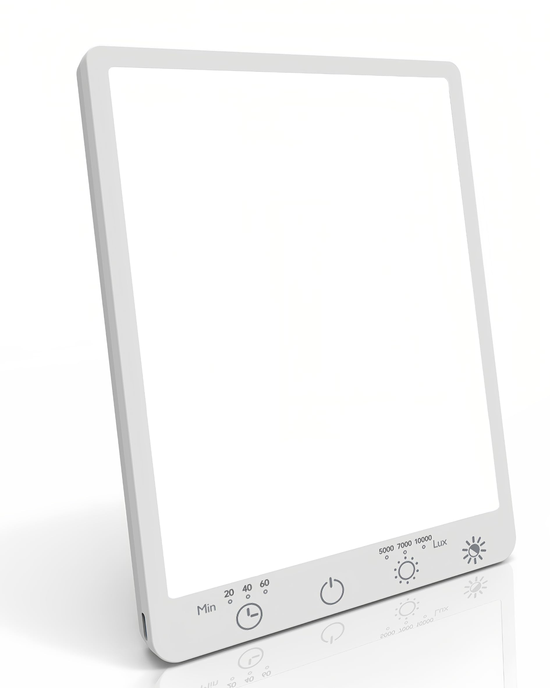 Plynvexa Light Therapy Lamp front view with bright 10000 Lux panel