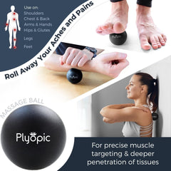 Plyopic 5-inch foam roller ball for full-body massage and warm-up.