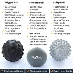 Plyopic massage ball set gift box presentation for easy storage and gifting